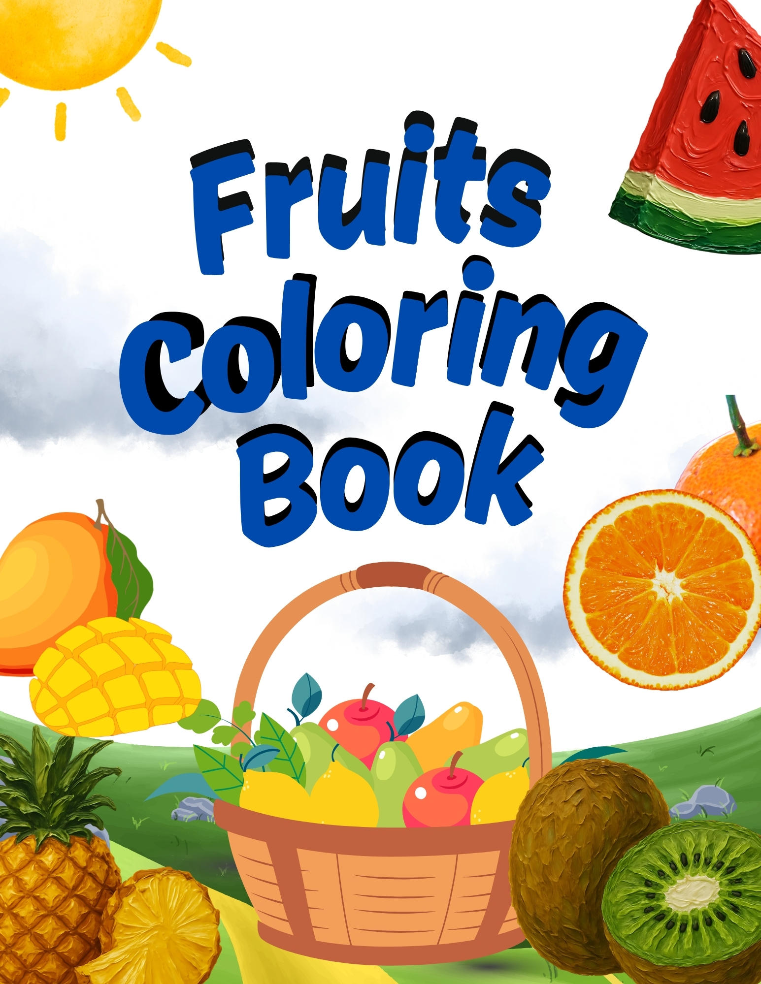 Fruits Coloring Book for kids